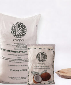 Coco deshidratado Rallado Azucarado Cabello de Angel. Bulto x 25 K