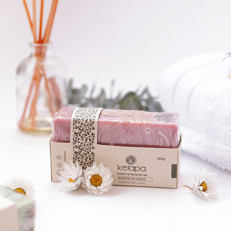 Jabón con Aceite de Coco - Rosa